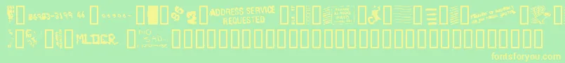 More about Deadlof Font Deadlof Font – Yellow Fonts on Green Background