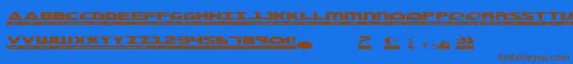 Morsef Font – Brown Fonts on Blue Background