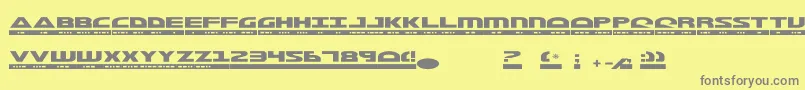 Morsef-fontti – harmaat kirjasimet keltaisella taustalla