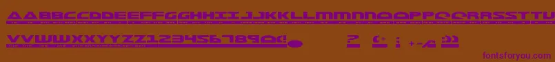Morsef-fontti – violetit fontit ruskealla taustalla