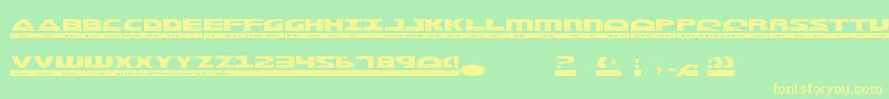 Morsef-fontti – keltaiset fontit vihreällä taustalla