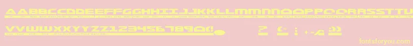 Morsef-Schriftart – Gelbe Schriften auf rosa Hintergrund