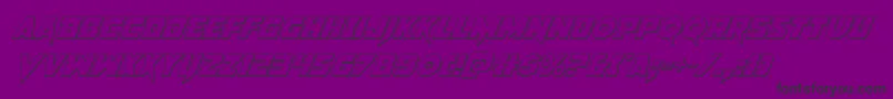 Pistoleer3Dital2 Font – Black Fonts on Purple Background