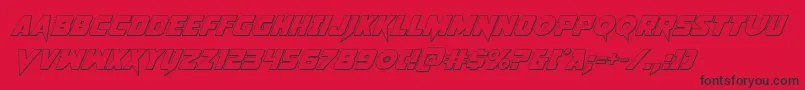 Pistoleer3Dital2 Font – Black Fonts on Red Background