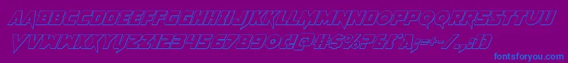 Шрифт Pistoleer3Dital2 – синие шрифты на фиолетовом фоне