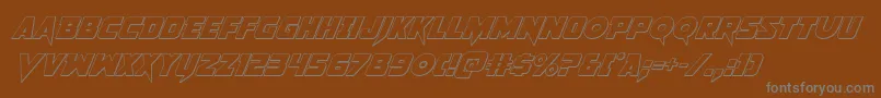 Pistoleer3Dital2 Font – Gray Fonts on Brown Background