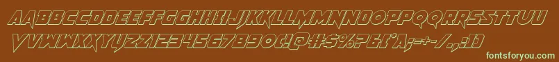 Pistoleer3Dital2 Font – Green Fonts on Brown Background