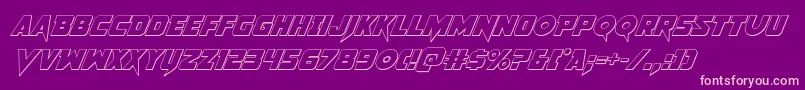 Pistoleer3Dital2 Font – Pink Fonts on Purple Background