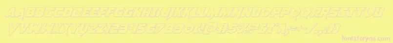 Pistoleer3Dital2 Font – Pink Fonts on Yellow Background