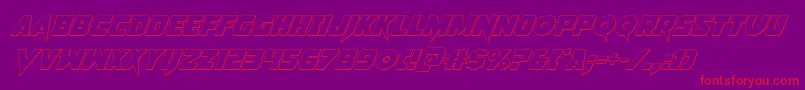 Pistoleer3Dital2 Font – Red Fonts on Purple Background