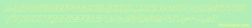 Pistoleer3Dital2 Font – Yellow Fonts on Green Background