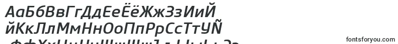 CoreSansM55MediumItalic-Schriftart – russische Schriften