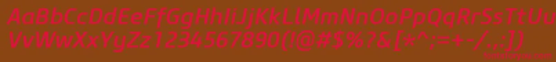 Шрифт CoreSansM55MediumItalic – красные шрифты на коричневом фоне