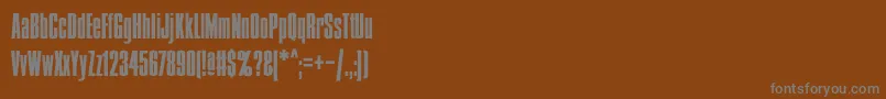 Czcionka CondensBold – szare czcionki na brązowym tle