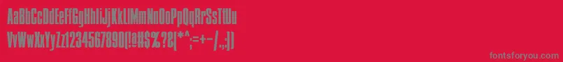 フォントCondensBold – 赤い背景に灰色の文字