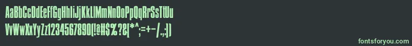 CondensBold Font – Green Fonts on Black Background