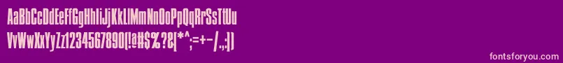 Fonte CondensBold – fontes rosa em um fundo violeta