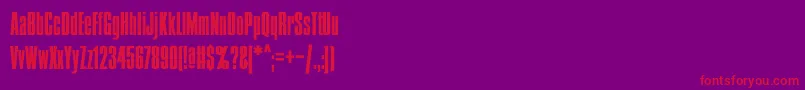 CondensBold Font – Red Fonts on Purple Background