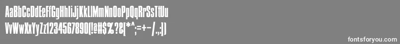 フォントCondensBold – 灰色の背景に白い文字
