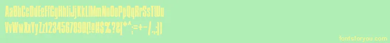 CondensBold Font – Yellow Fonts on Green Background