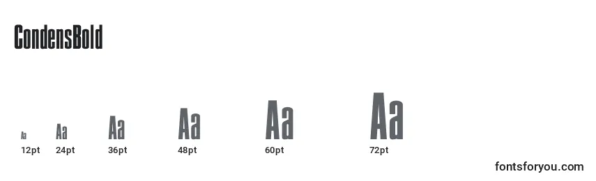 CondensBold Font Sizes