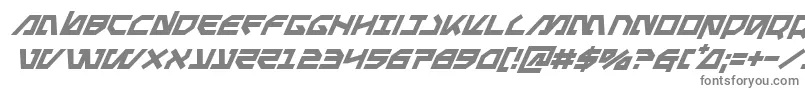 フォントMetalstormsuperital – 白い背景に灰色の文字
