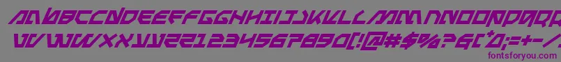 Metalstormsuperital Font – Purple Fonts on Gray Background