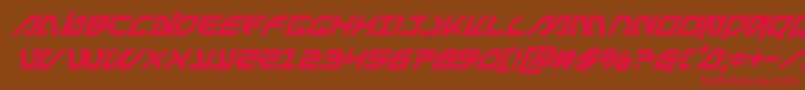 Metalstormsuperital Font – Red Fonts on Brown Background