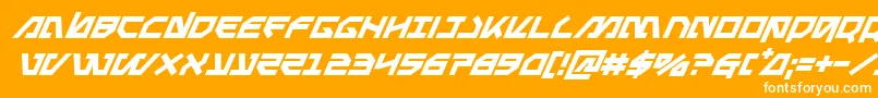 Metalstormsuperital Font – White Fonts on Orange Background