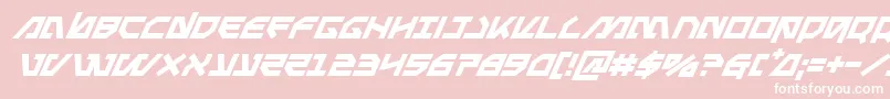 Metalstormsuperital Font – White Fonts on Pink Background