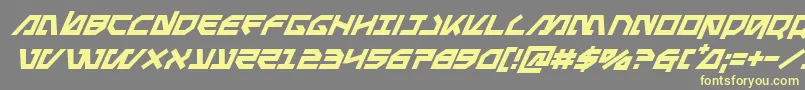 Metalstormsuperital Font – Yellow Fonts on Gray Background