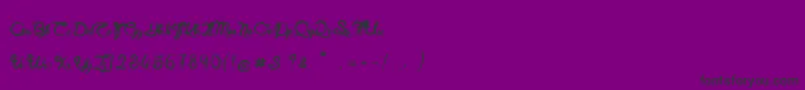RoyalChicken-Schriftart – Schwarze Schriften auf violettem Hintergrund