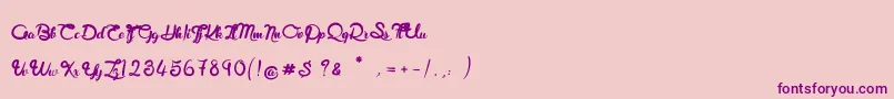 RoyalChicken Font – Purple Fonts on Pink Background