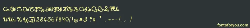 RoyalChicken Font – Yellow Fonts on Black Background