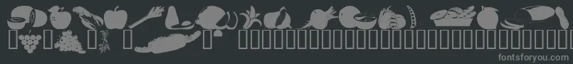 Wmfood1 Font – Gray Fonts on Black Background
