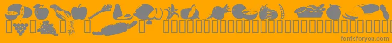 Wmfood1 Font – Gray Fonts on Orange Background