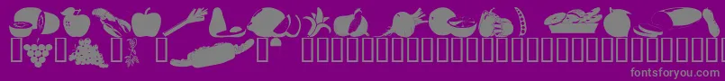 Wmfood1 Font – Gray Fonts on Purple Background