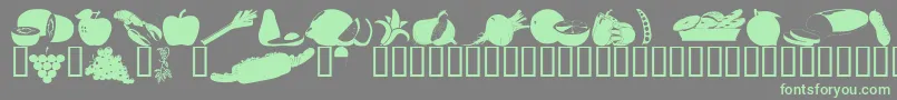 Police Wmfood1 – polices vertes sur fond gris