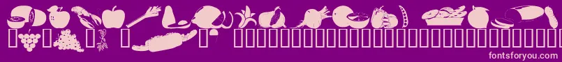 Шрифт Wmfood1 – розовые шрифты на фиолетовом фоне