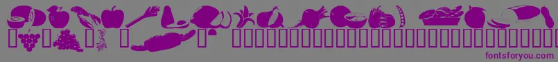 Wmfood1 Font – Purple Fonts on Gray Background