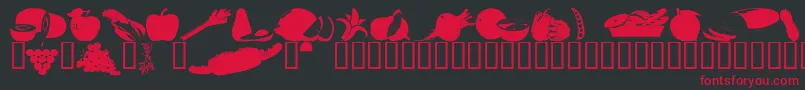 Wmfood1 Font – Red Fonts on Black Background