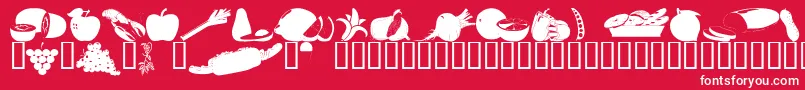 Więcej informacji o czcionce Wmfood1 Czcionka Wmfood1 – białe czcionki na czerwonym tle
