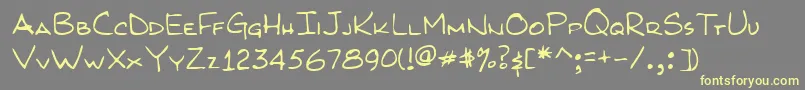 Lehn167 Font – Yellow Fonts on Gray Background
