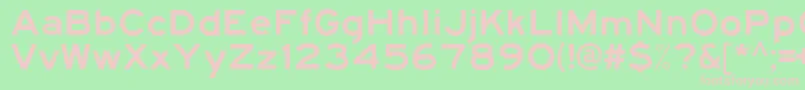 Traffic5-fontti – vaaleanpunaiset fontit vihreällä taustalla
