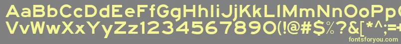 フォントTraffic5 – 黄色のフォント、灰色の背景