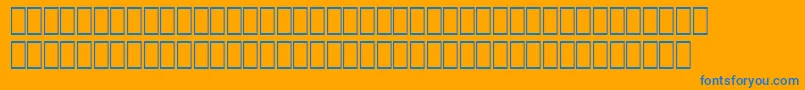 Hqpb5-Schriftart – Blaue Schriften auf orangefarbenem Hintergrund