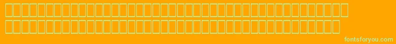 Hqpb5-Schriftart – Grüne Schriften auf orangefarbenem Hintergrund