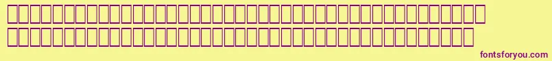 フォントHqpb5 – 紫色のフォント、黄色の背景