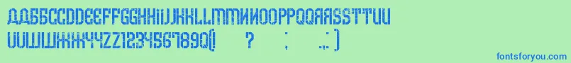 ArmeniaGrunge Font – Blue Fonts on Green Background