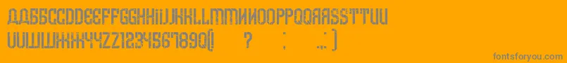 フォントArmeniaGrunge – オレンジの背景に灰色の文字